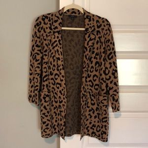 J Crew Sophie Sweater Blazer Leopard (XS)